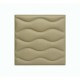 Мягкая стеновая панель из экокожи Wave 400 х 400 мм - Brandy