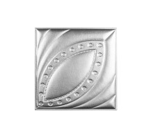 Мягкая стеновая панель из экокожи Petal 400х400 мм - Silver в Новосибирске