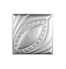 Мягкая стеновая панель из экокожи Petal 400х400 мм - Silver