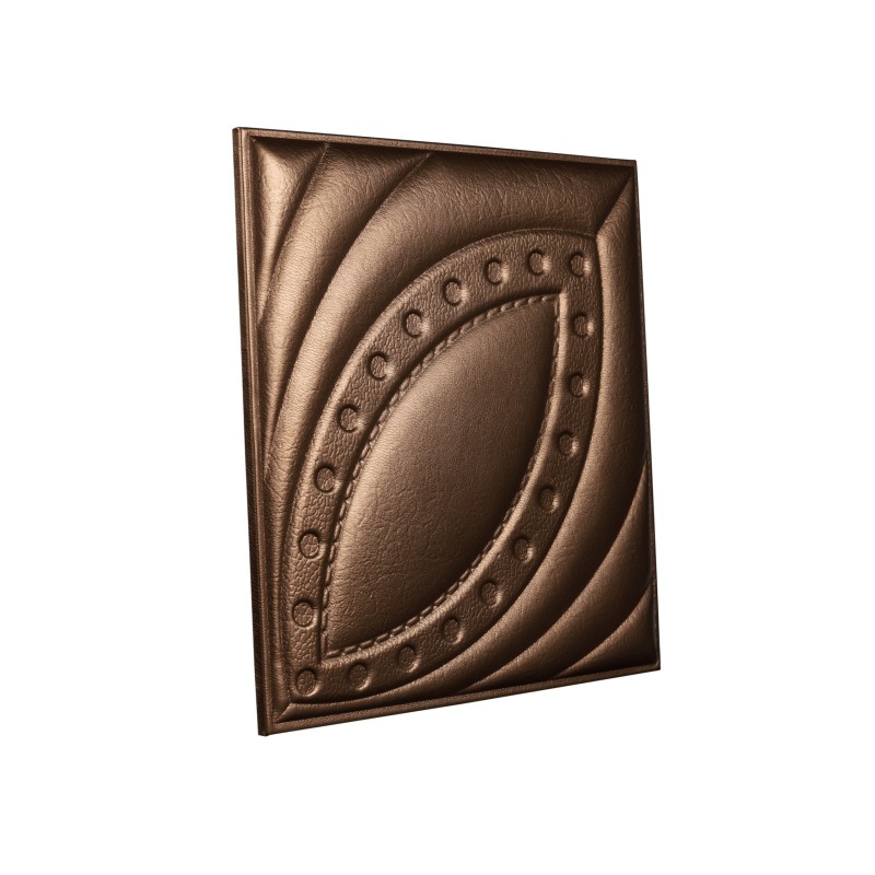 Мягкая стеновая панель из экокожи Petal 400х400 мм - Burbon