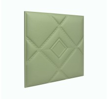 Мягкая стеновая панель из экокожи Luck 400 х 400 мм - Olive в Новосибирске