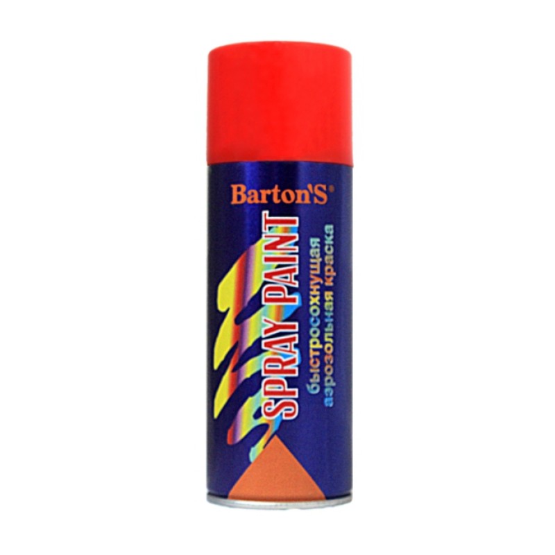 Краска аэрозольная Barton'S Spray Paint Красная глянец