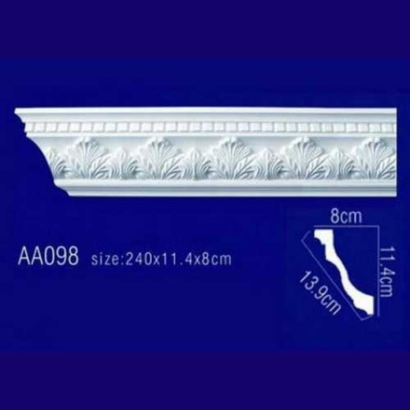 потолочный плинтус с орнаментом Гибкий AA098F