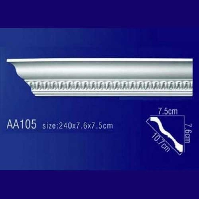 потолочный плинтус с орнаментом Гибкий AA105F