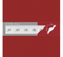 Плинтус потолочный полистиролD117-100 (25) в Новосибирске