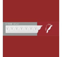 Плинтус потолочный полистиролD135-80 (40)
