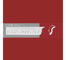 Плинтус потолочный полистиролD137-80 (40)