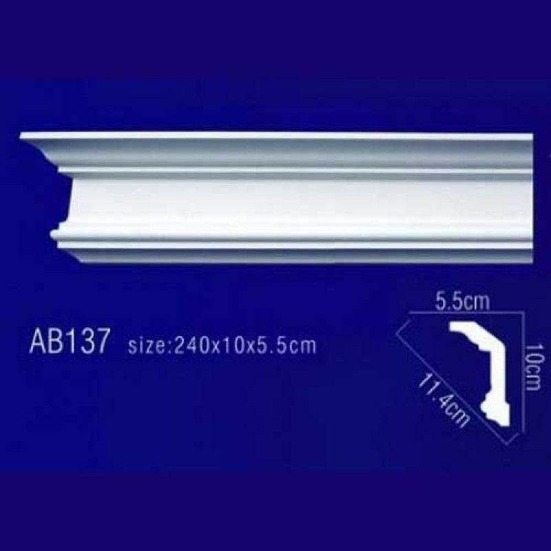 AB137 Плинтус потолочный без орнамента