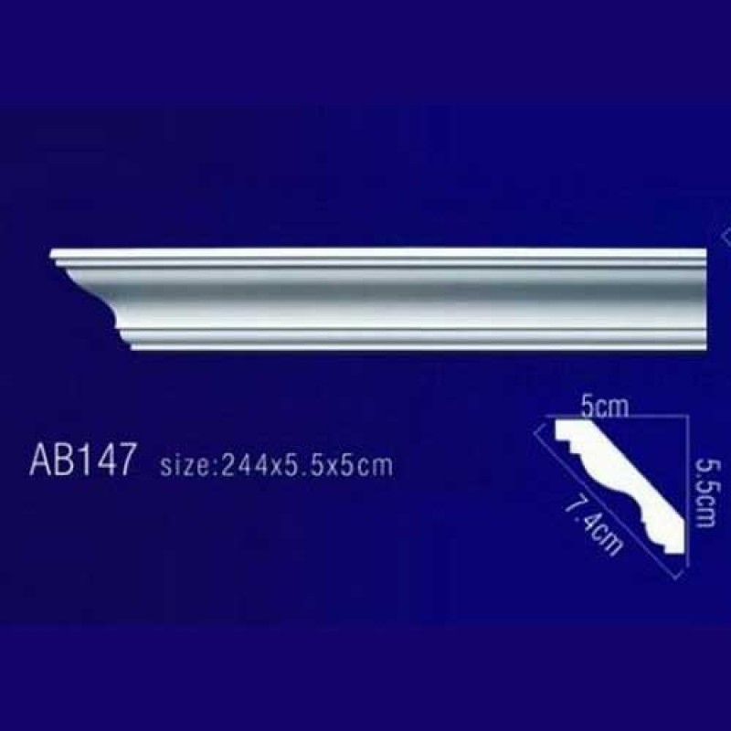 Плинтус потолочный без орнамента Гибкий AB147F