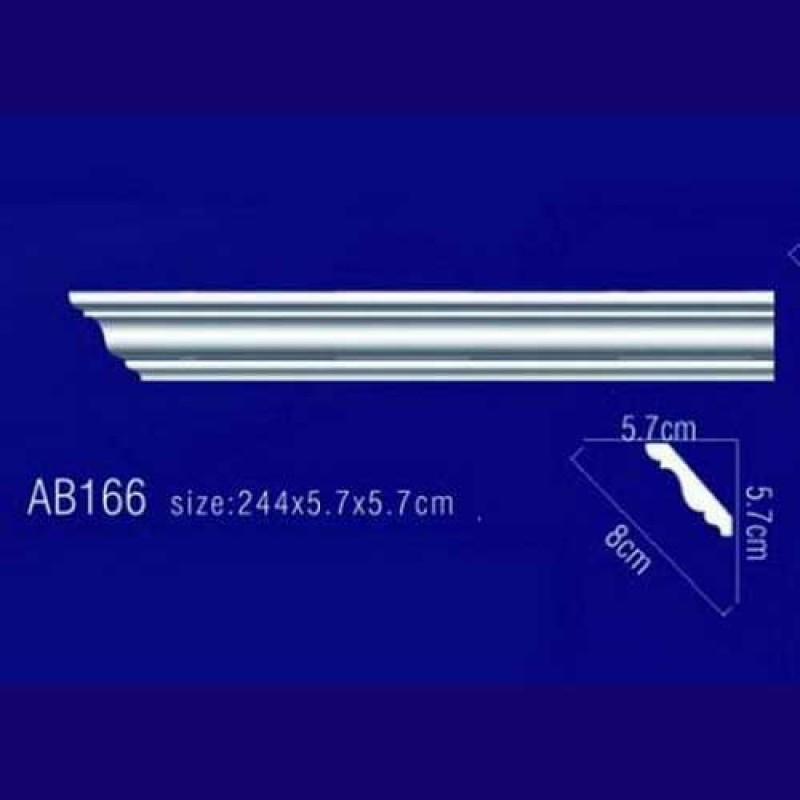 AB166 Плинтус потолочный без орнамента