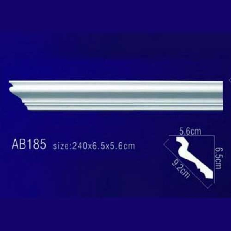 Плинтус потолочный без орнамента Гибкий AB185F