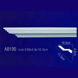 Плинтус потолочный без орнамента Гибкий AB190F