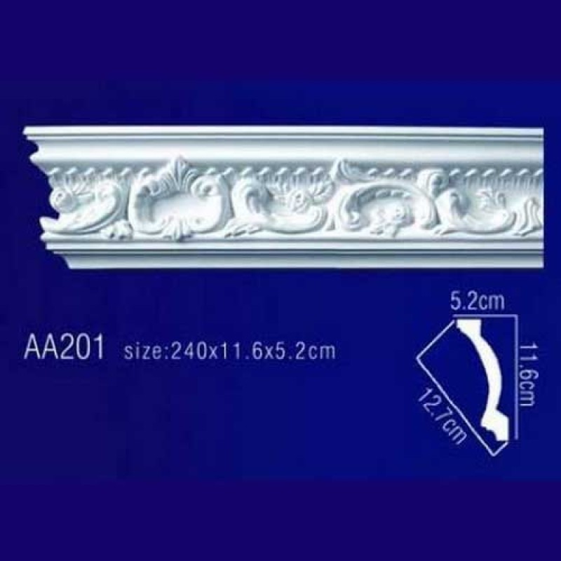 потолочный плинтус с орнаментом Гибкий AA201F