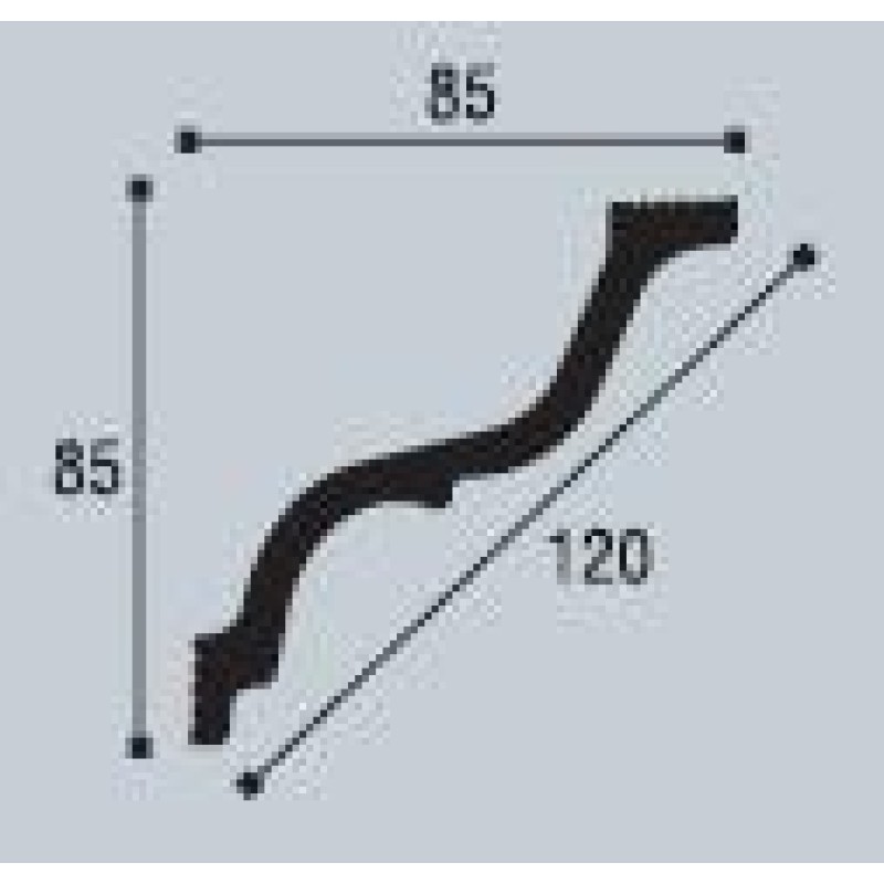 Плинтус потолочный C 16/85
