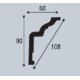 Плинтус потолочный C 04/90