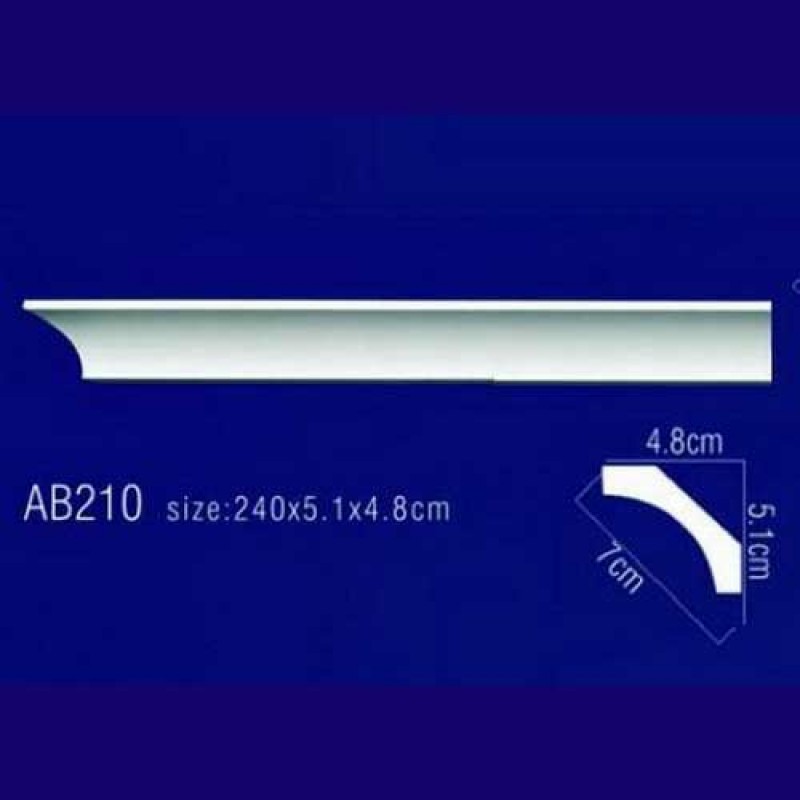 Плинтус потолочный без орнамента Гибкий AB210F