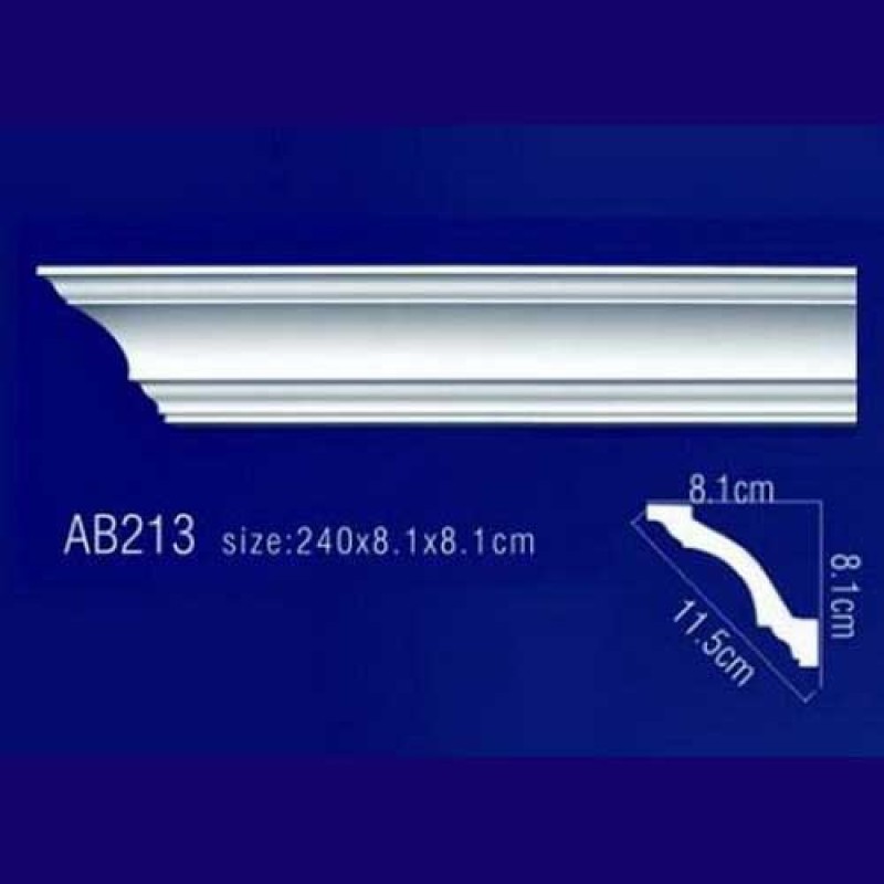 Плинтус потолочный без орнамента Гибкий AB213F