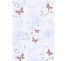 Панель пластиковая 337-2 бабочки серебро