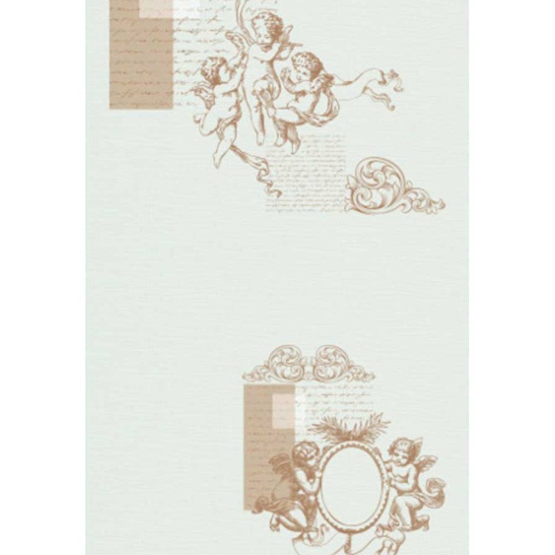 Панель пластиковая 338-2 ангелы зеленое золото