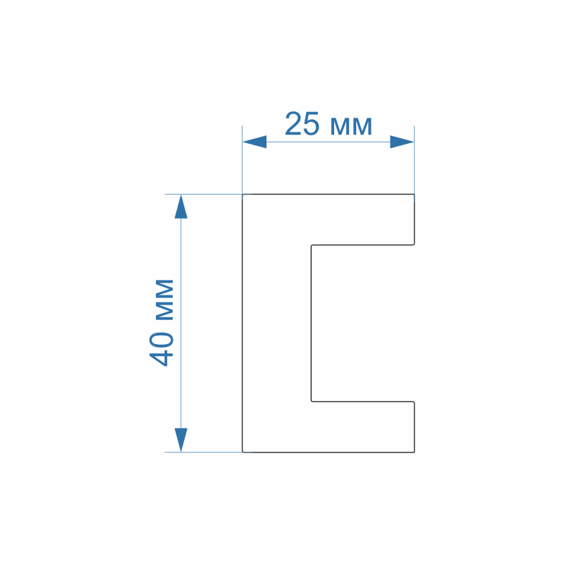 Молдинг под покраску M40.25 (40*25*2000мм)