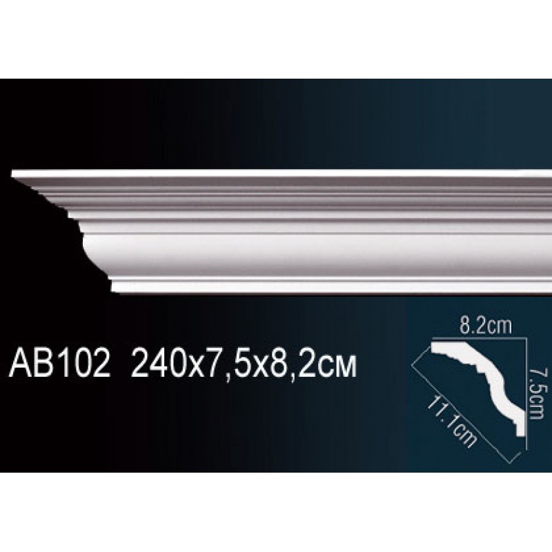 Карниз потолочный гладкий AB102