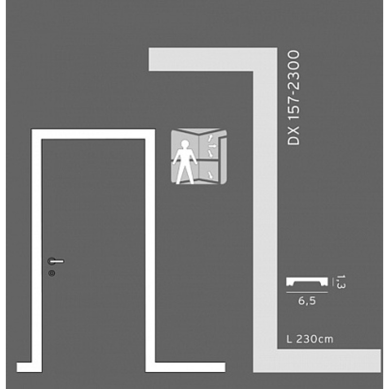 Гибкий молдинг из ударопрочного полимера SX157F