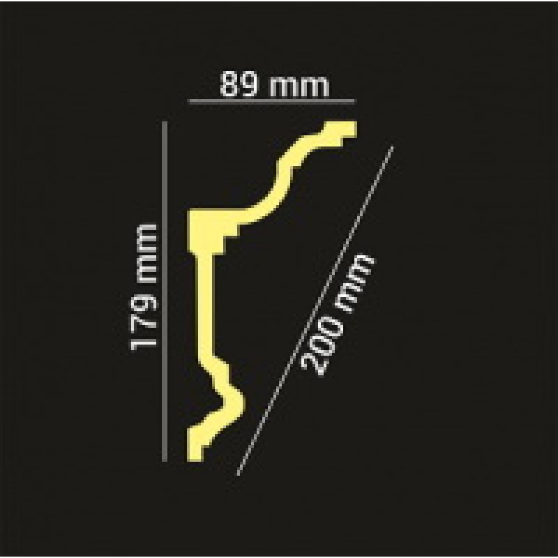 Потолочный плинтус glanzepol GP80