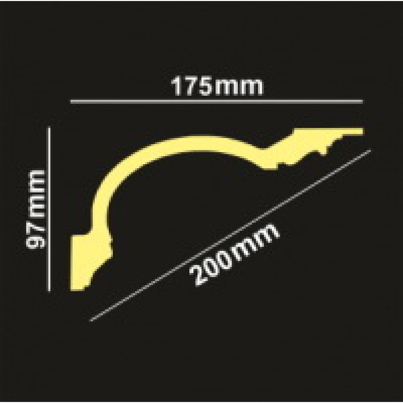 Потолочный плинтус glanzepol GP81