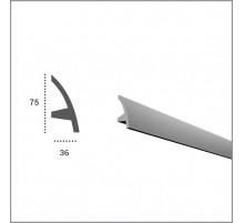 Карниз гибкий для светодиодной подсветки KF 502 в Новосибирске