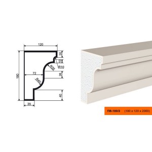 Подоконник ПВ-180/2