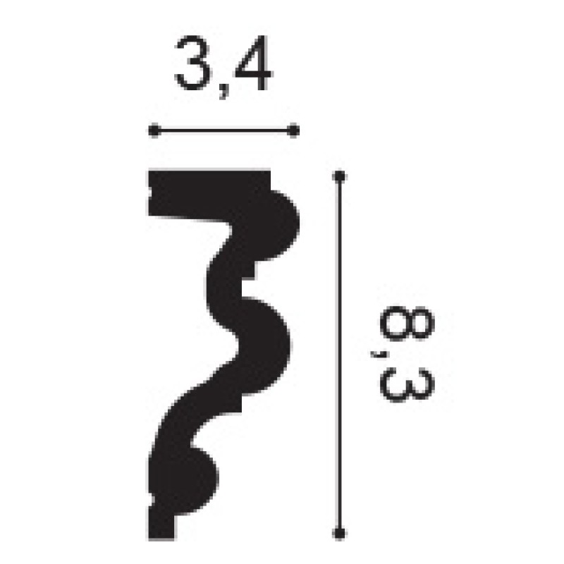 Молдинг без орнамента P4025