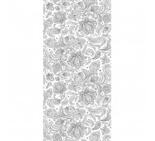 Текстильный орнамент серебро пластиковая панель 250 мм. в Новосибирске