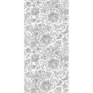 Текстильный орнамент серебро пластиковая панель 250 мм. в Новосибирске