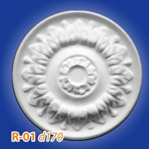 Розетка потолочная из полистирола R01