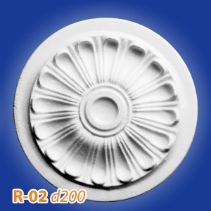 Розетка потолочная из полистирола R02 в Новосибирске