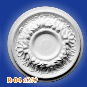 Розетка потолочная из полистирола R04 в Новосибирске
