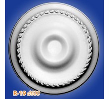 Розетка потолочная из полистирола R19