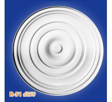 Розетка потолочная из полистирола R51 в Новосибирске