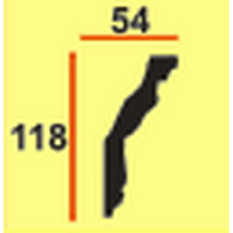 Потолочный плинтус glanzepol GP26