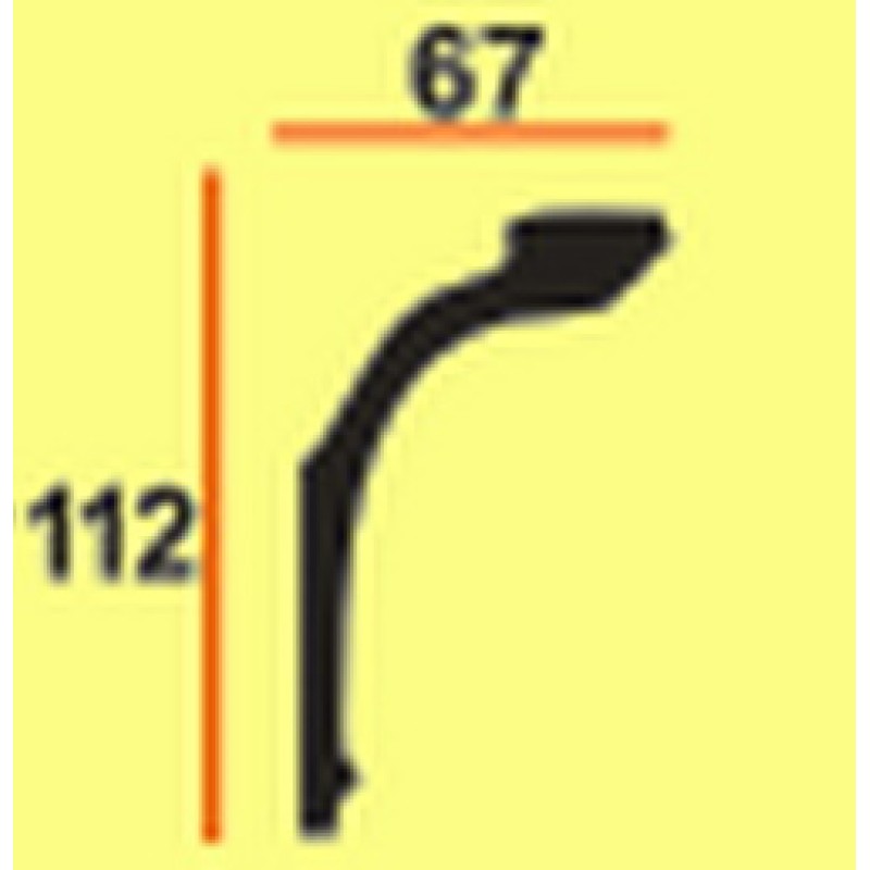 Потолочный плинтус glanzepol GP27