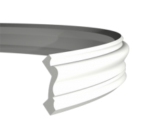 Плинтус потолочный без орнамента Гибкий 1.50.100F в Новосибирске