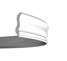 Плинтус потолочный без орнамента Гибкий 1.50.105F в Новосибирске