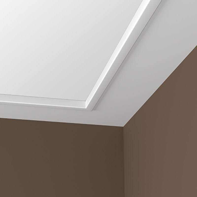 Плинтус потолочный без орнамента 1.50.156