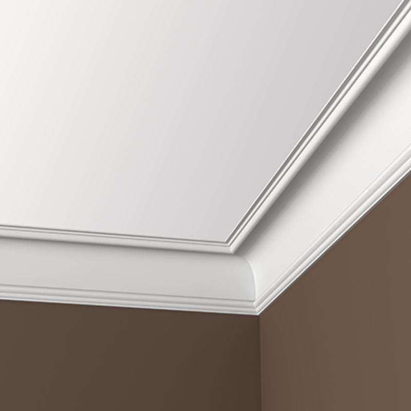 Плинтус потолочный без орнамента 1.50.180