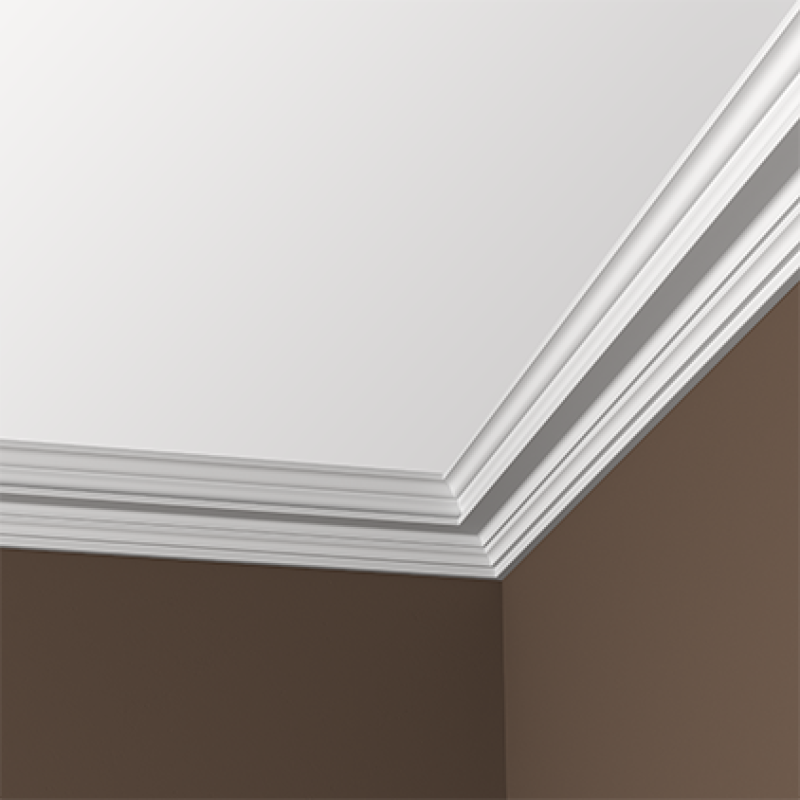 Плинтус потолочный без орнамента 1.50.286