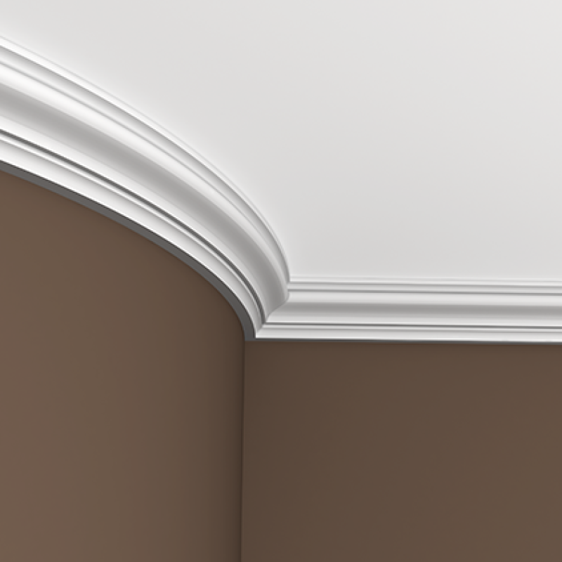 Плинтус потолочный без орнамента Гибкий 1.50.100F
