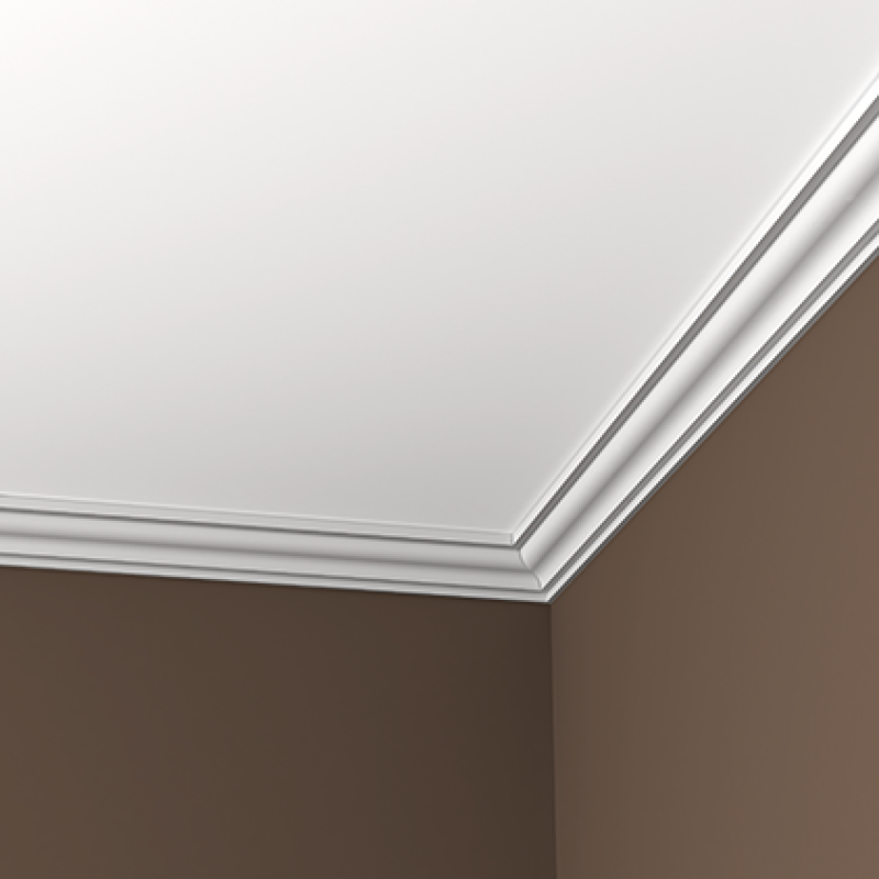 Плинтус потолочный без орнамента 1.50.103