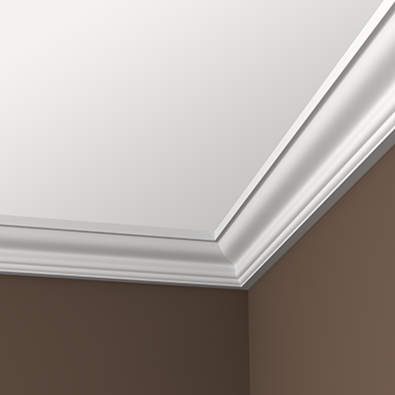 Плинтус потолочный без орнамента 1.50.126