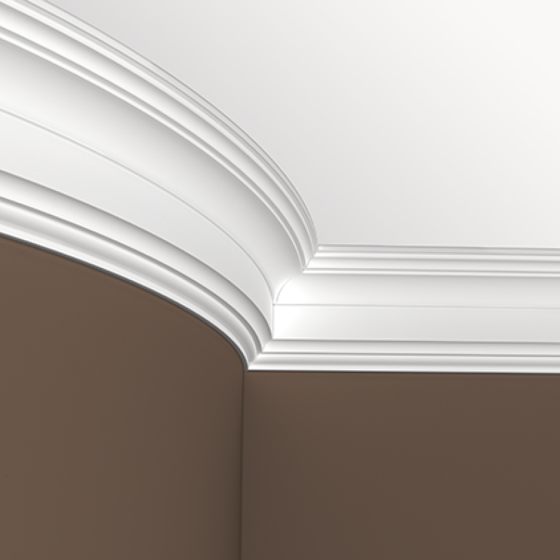 Плинтус потолочный без орнамента 1.50.254