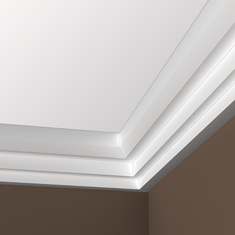 Плинтус потолочный без орнамента 1.50.260